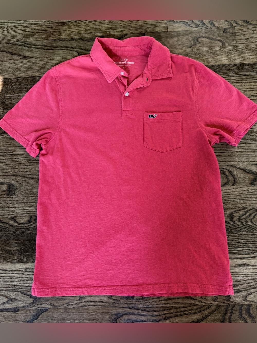 Vineyard Vines Men's Salmon Colored Pocket Polo